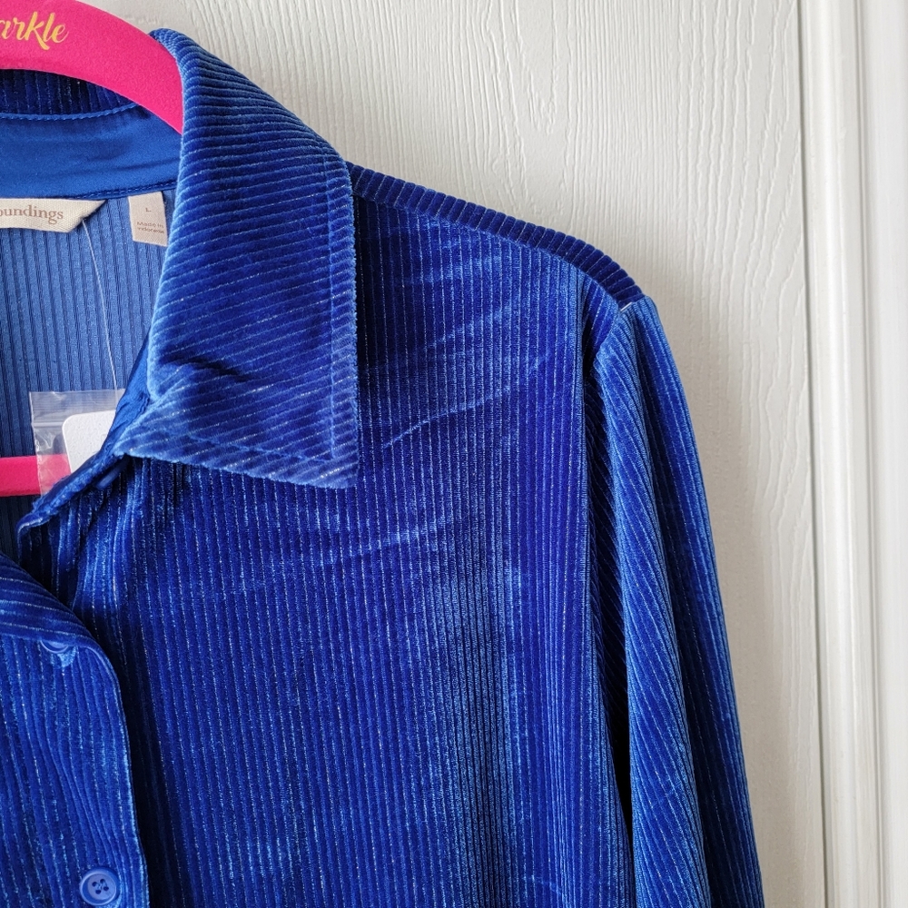 Soft Surroundings Velvet Boyfriend Shirt - Picture 8 of 9